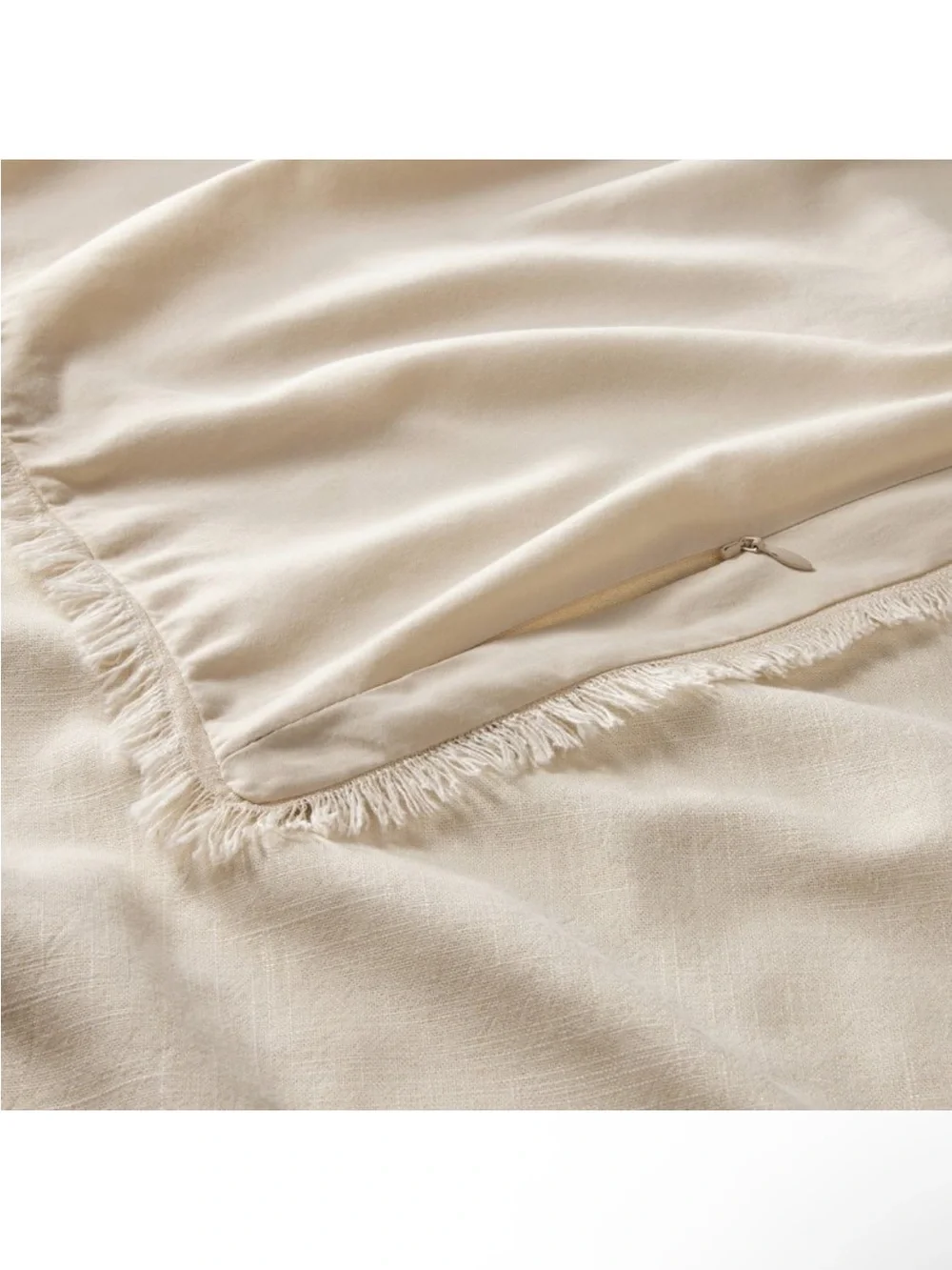 NWT King/California King Heavyweight Linen Blend Comforter & Sham Set Natural